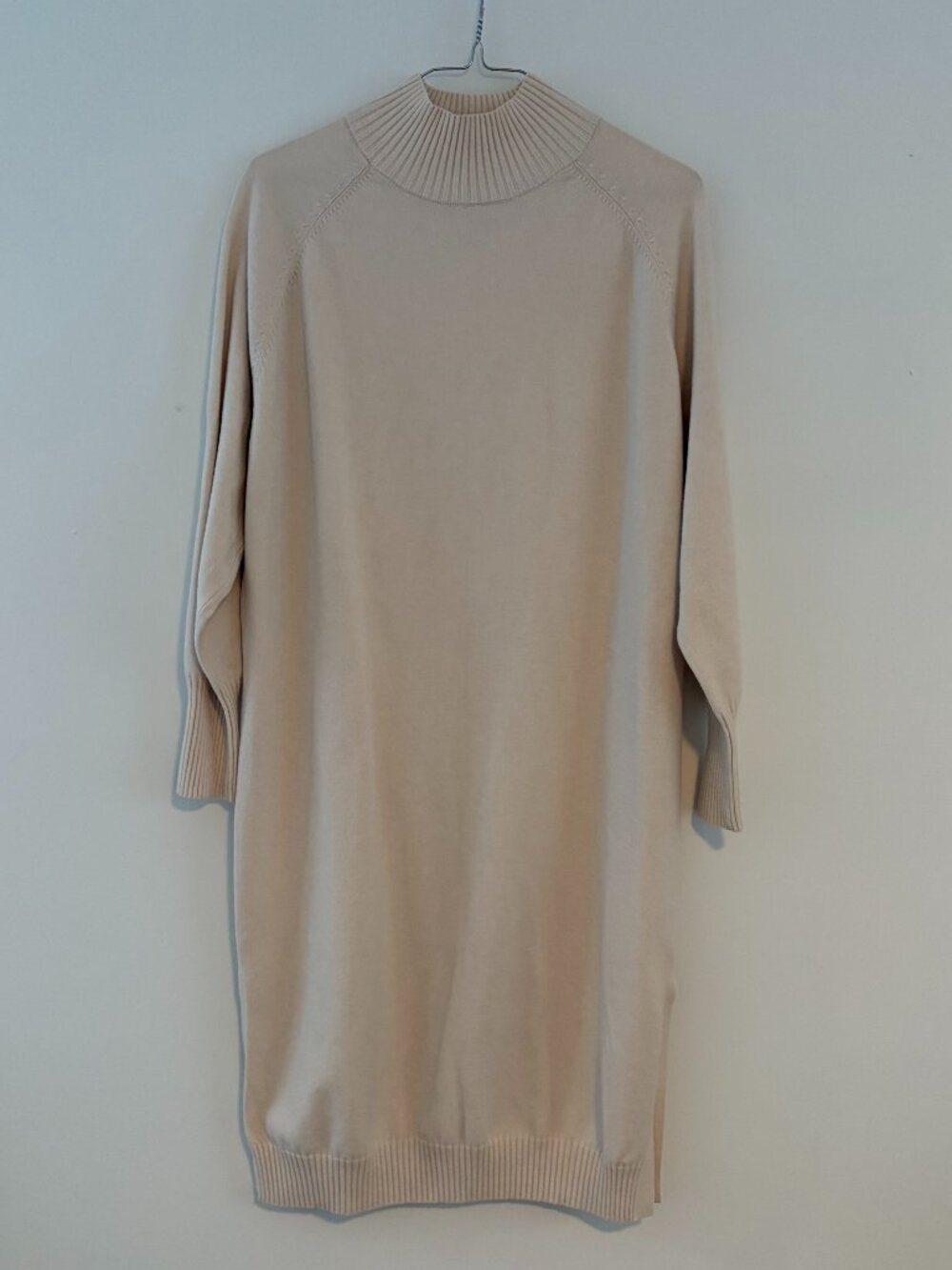 Muji Wool Mix Sweater Dress in Cream S